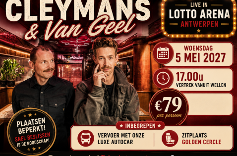 busreis naar Cleymans & Van Geel concert